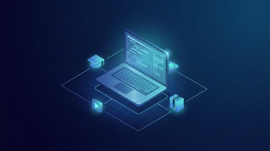 Best Python course for beginners - learning to code on a laptop illustration