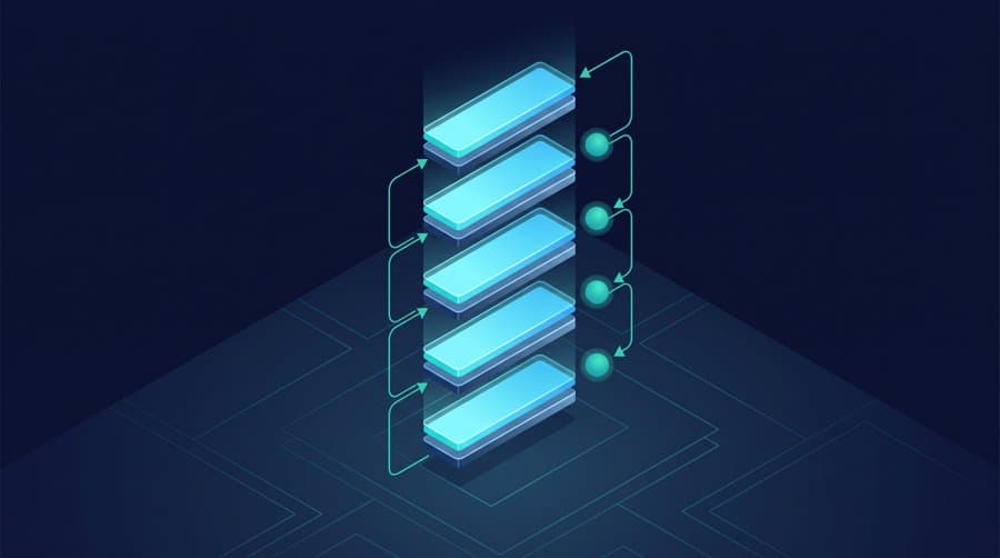 Python enumerate function - isometric list blocks paired with index counters in a loop