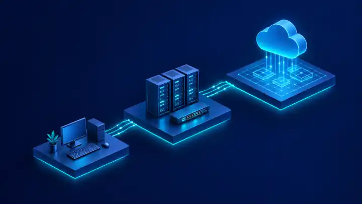 How to become a systems engineer: isometric career path from a support desk to server racks to cloud infrastructure