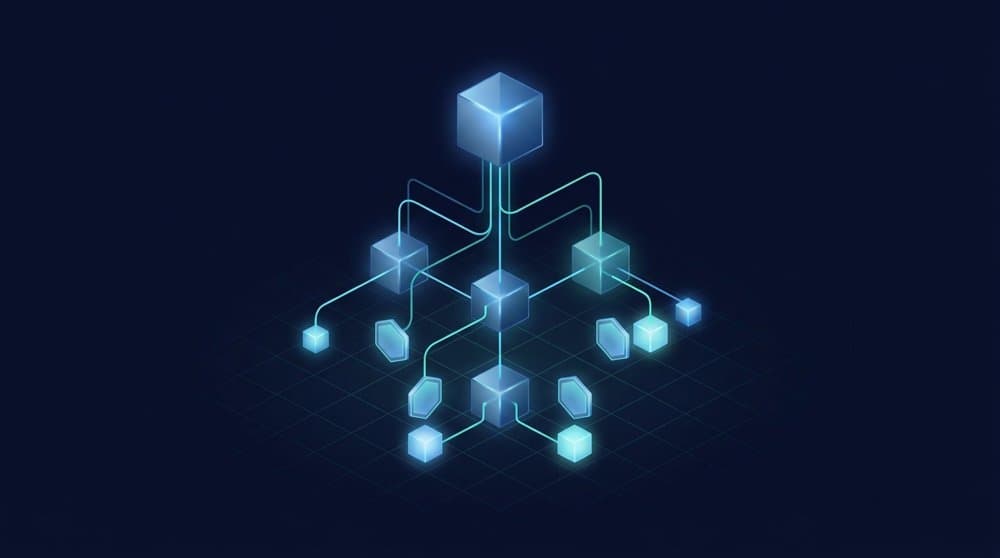 Isometric diagram of a class hierarchy tree illustrating python inheritance