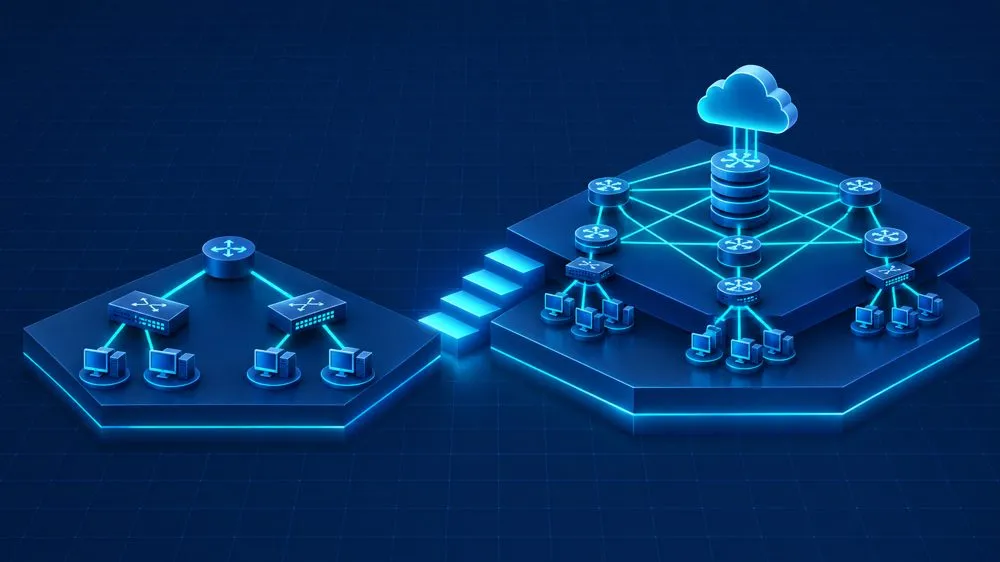 CCNA vs CCNP: a small network platform with steps up to a larger enterprise network