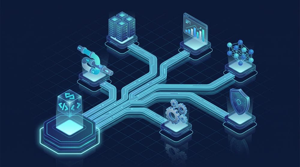 Python career path diagram branching into six jobs that use Python