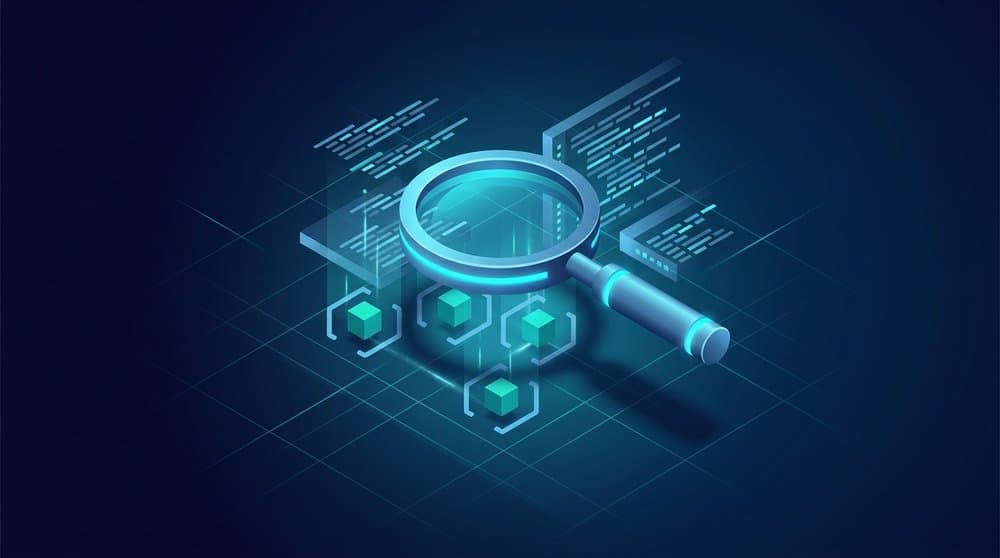 Isometric illustration for a Python regular expressions tutorial using the re module