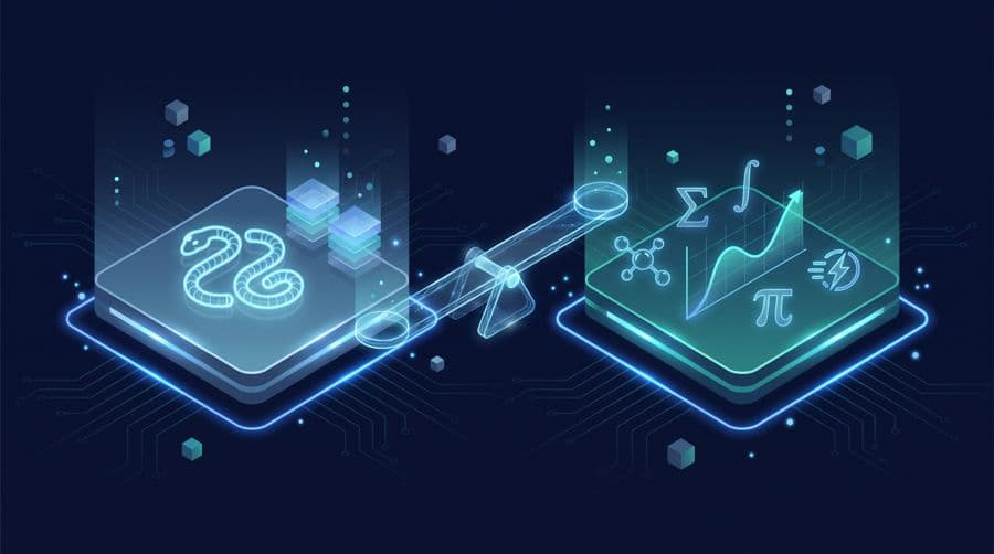 Python vs Julia - isometric comparison of Python and Julia for numerical computing