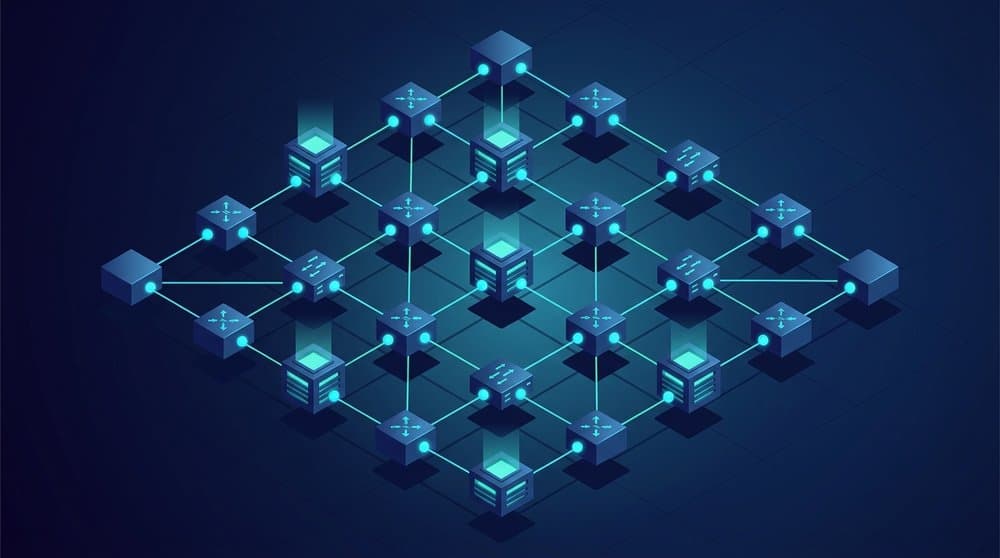 Isometric network diagram illustrating how to become a network engineer