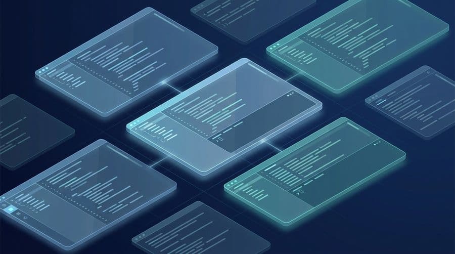 Isometric illustration of code editors representing the best Python IDE options for 2026