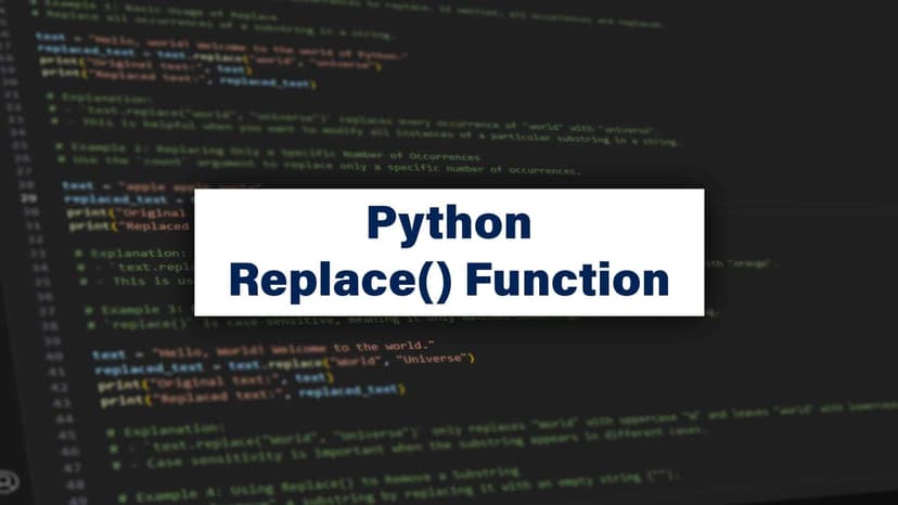 Python Replace() Function Blog | Server Academy