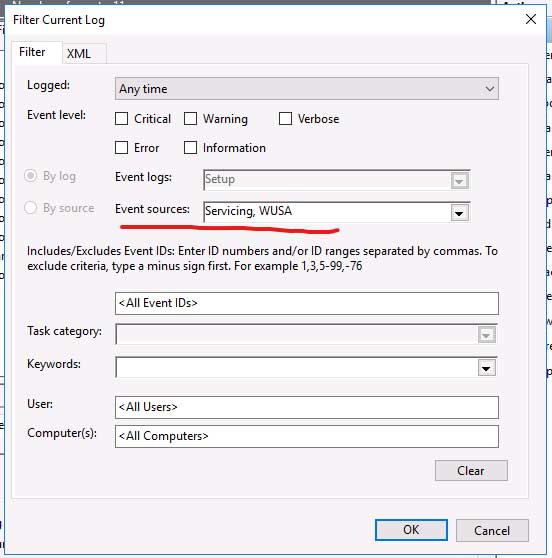 Filter Event Viewer Filter Event Viewer