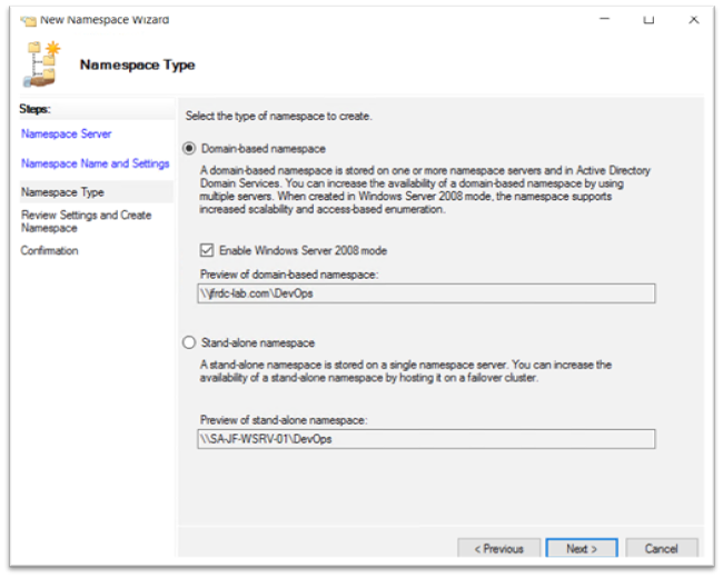 Namespace Type Window