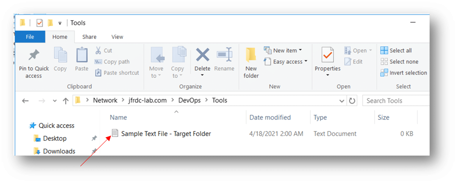 Adding a Target Folder to a Namespace Server Academy