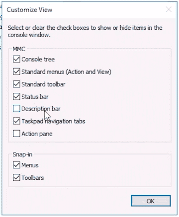 aduc customize view