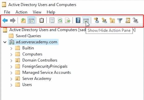 aduc navigation pane