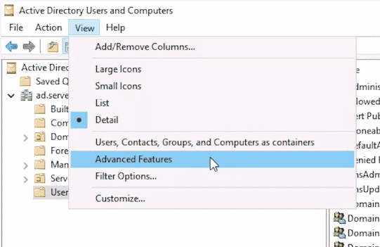 aduc view options