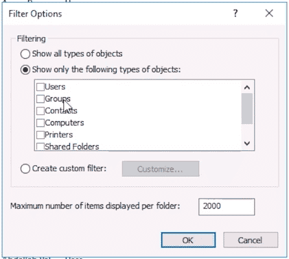 aduc filtering objects