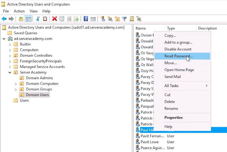 aduc reset password