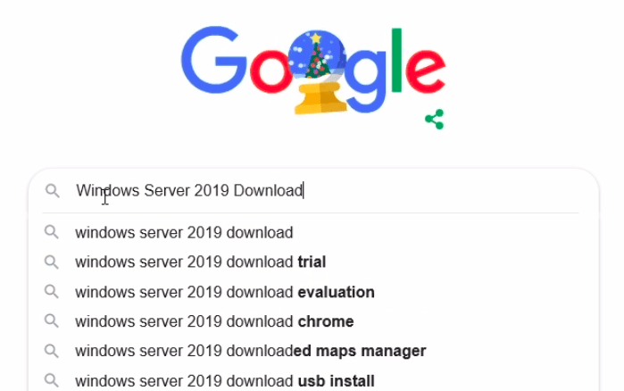 search windows server 2019 download