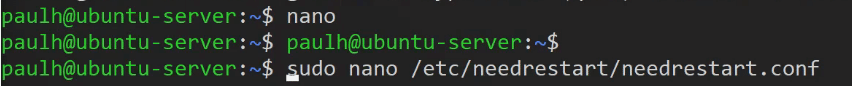 ubuntu server nano needrestart.conf