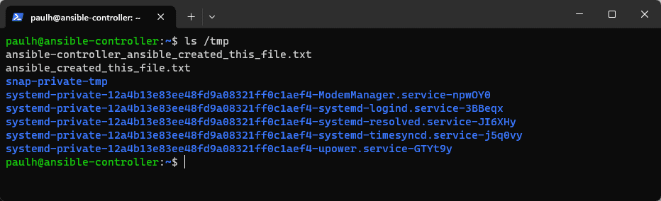 Created file using Ansible Facts