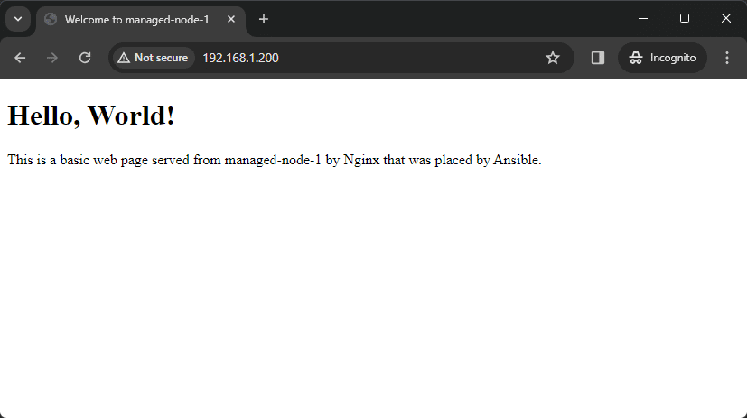 Ansible Templated Web Page