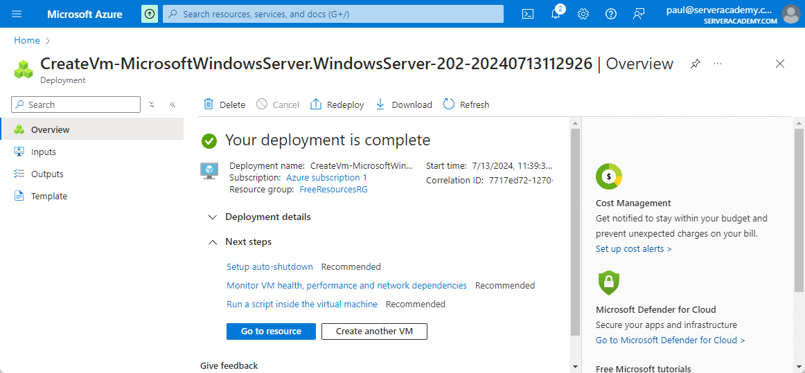 Azure Deployment Complete